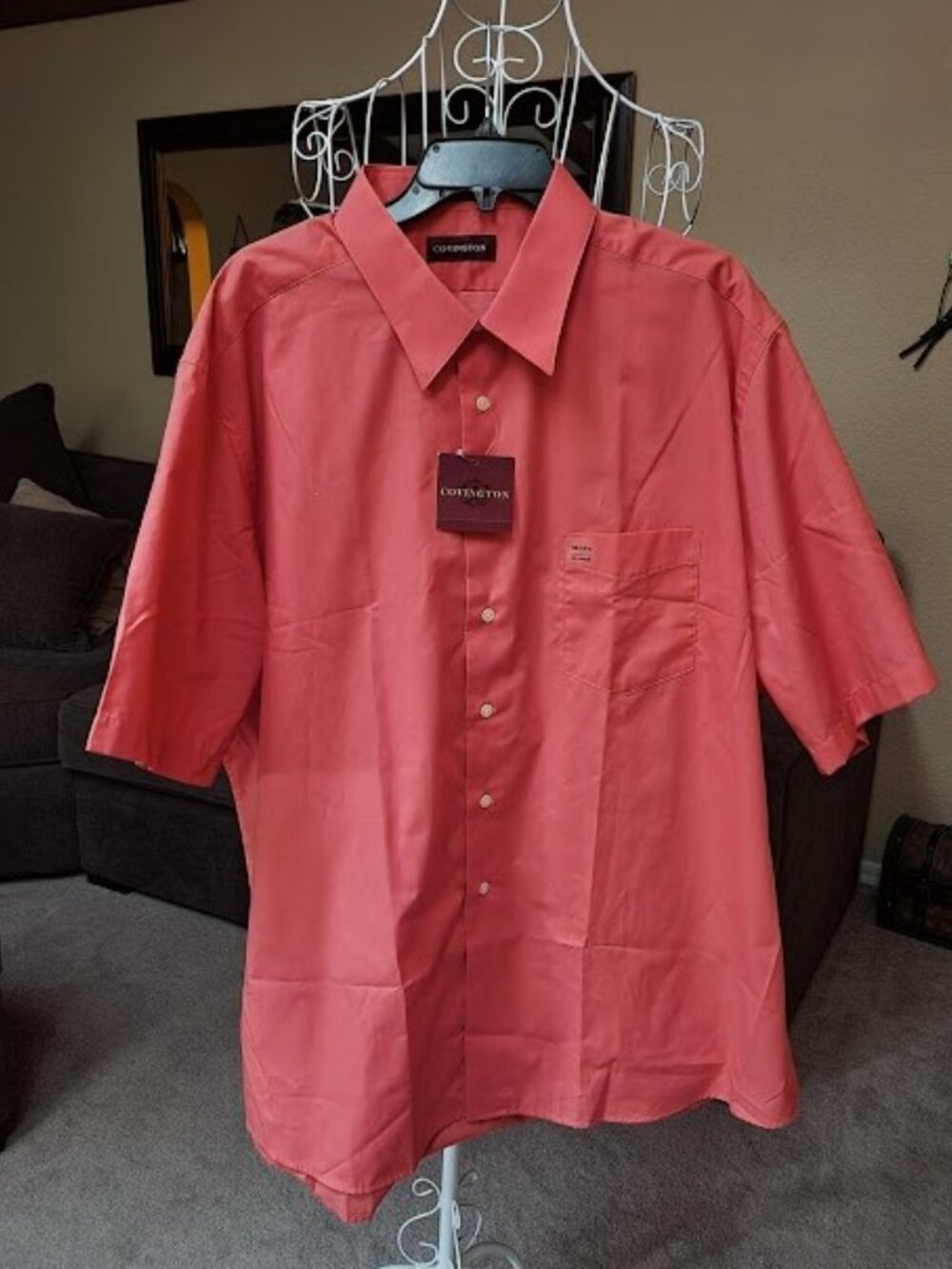 NWT Covington short sleeved button up shirt XXL 18 - 18 1/2